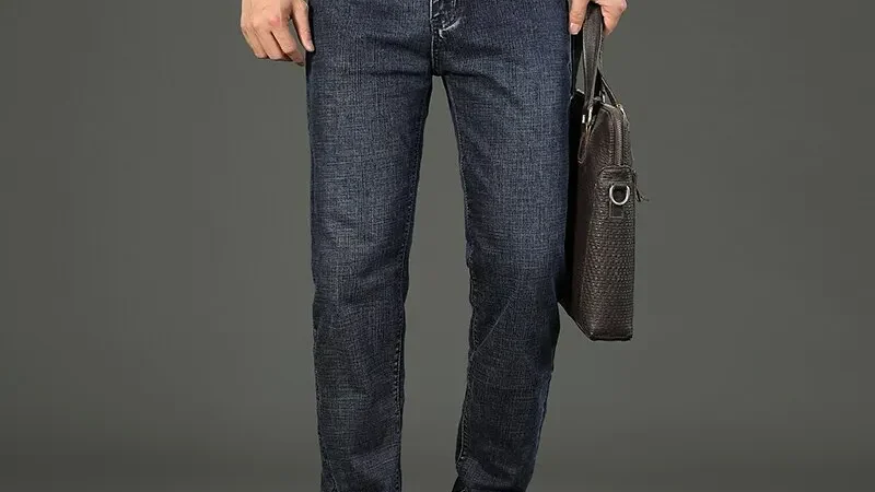 Wthinlee новые деловые мужские стрейчевые джинсовые брюки с Алиэкспресс